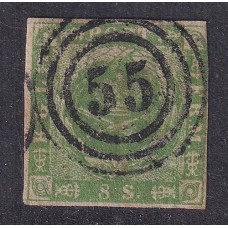 DINAMARCA 1854 Yv 5 MUY BUEN SELLO CLASICO 120 €
